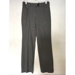 Talbots Dress Pants Women Size 4 Brown Black Gray Check Mid Rise Pockets Stretch